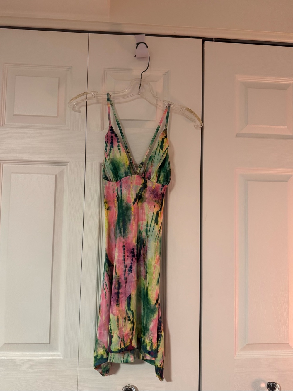 Tie-Dye Pink & Green Dress